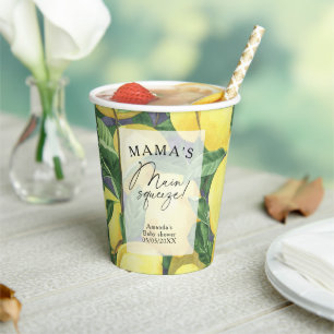 Gobelets En Papier Citrus Lemon - Le baby shower principal de Mama
