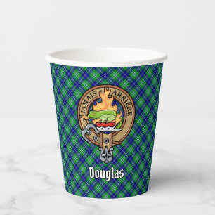 Gobelets En Papier Clan Douglas Crest sur Tartan