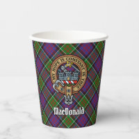 Clan MacDonald de Clanranald Crest sur Tartan