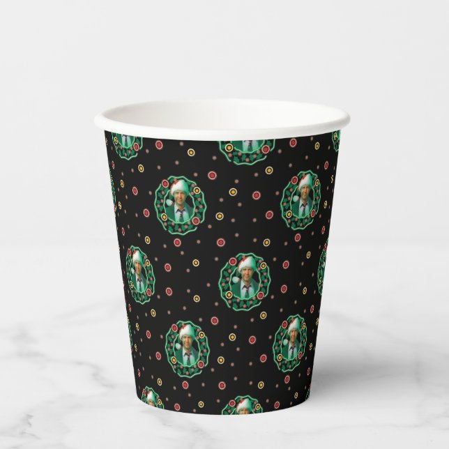 Gobelets En Papier Clark Griswold Motif de la couronne de Noël (Recto)