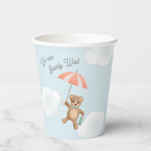 Gobelets En Papier Classic Teddy Bear Pastel Bearly Wait Baby shower