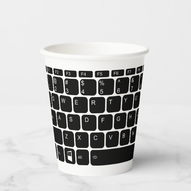 Gobelets En Papier Clavier  (Recto)