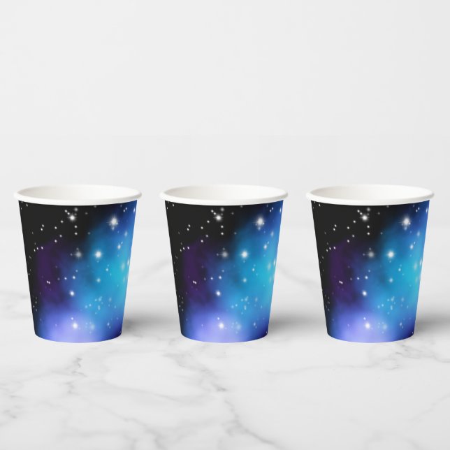 Gobelets En Papier Clouages spatiaux Galaxy Starlight (Multi)