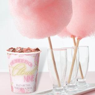 Gobelets En Papier Cloud Nine 9 Glow Rose Gold Pailletés Enterrement