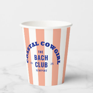Gobelets En Papier Coastal Cowgirl The Bach Club Dusty Pink Stripe