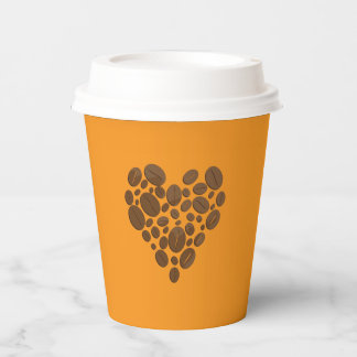 Gobelets En Papier  Coffee Beans Heart Paper Cup