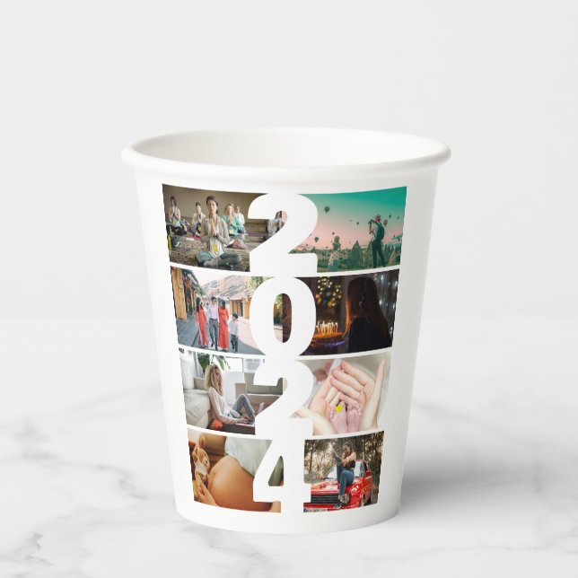 Gobelets En Papier Collage photo 2024 Tasse en papier (Recto)