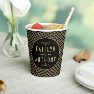 Gobelets En Papier Collection de Mariages Art Déco Gatsby vintage des