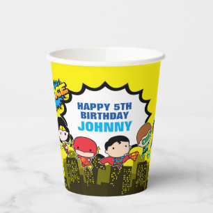 Gobelets En Papier Comics DC   Justice League - Anniversaire de Chibi