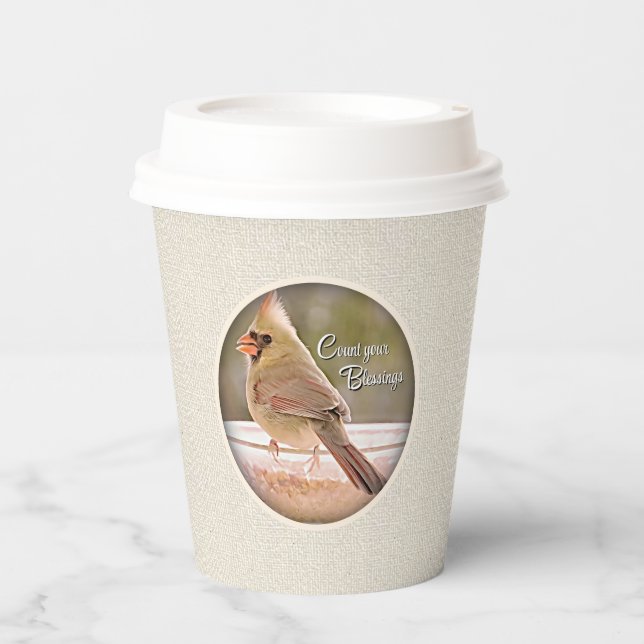 Gobelets En Papier Comptez vos bénédictions (Recto)