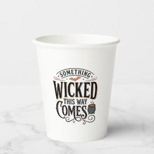 Gobelets En Papier Conception de chemise Halloween Vintage Something