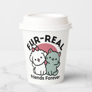 Gobelets En Papier Conception "Fur-Real Friends Forever"
