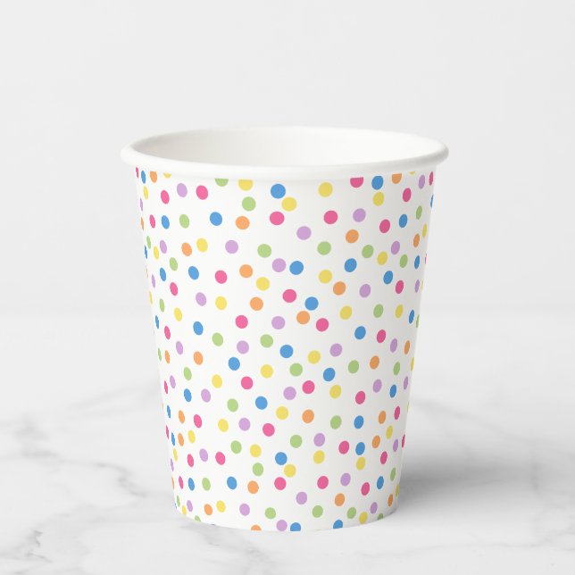 Gobelets En Papier Confetti Dazzle (points) (Recto)