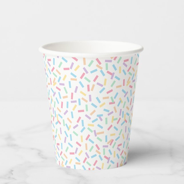 Gobelets En Papier Confetti Pastels (Sprinkles) (Recto)