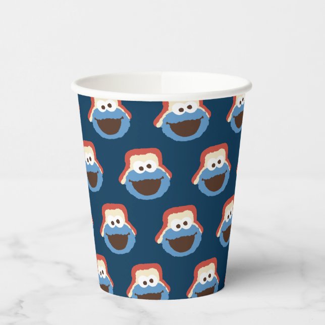 Gobelets En Papier Cookie Monster Woodland Face (Gauche)