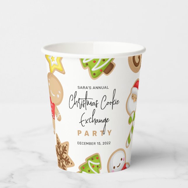 Gobelets En Papier Cookies congelés Noël Cookie Exchange Party (Gauche)