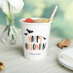 Gobelets En Papier Cool Bats Halloween Party Paper Cup