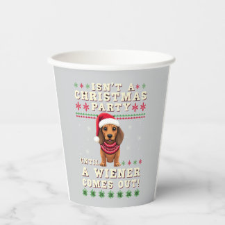Gobelets En Papier Cool Funny Wiener Dog Christmas Dachshund Holiday 
