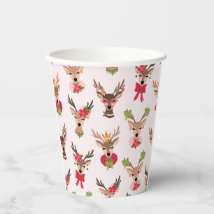 Gobelets En Papier Coquette Christmas Preppy Reindeer