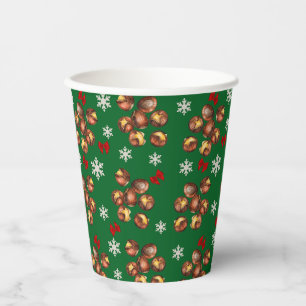 Gobelets En Papier Cosy Châtaignes Rôties Et Pneus Hiver