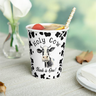Gobelets En Papier Couleur d'eau Saint-Vache 1er anniversaire