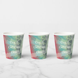 Gobelets En Papier Couleurs de Noël Tie Dye