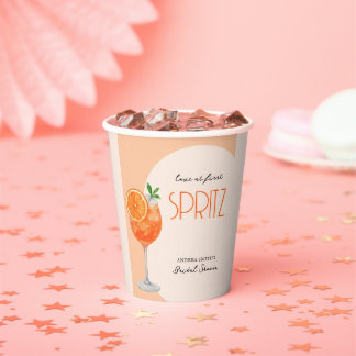 Gobelets En Papier Coup de foudre au premier Spritz Citrus Chic SIP p