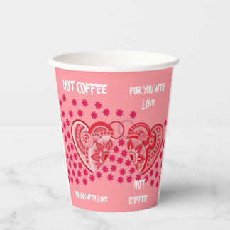 GOBELETS EN PAPIER COUPE DE PAPIER À CAFÉ CHAUD POUR L'AMOUR