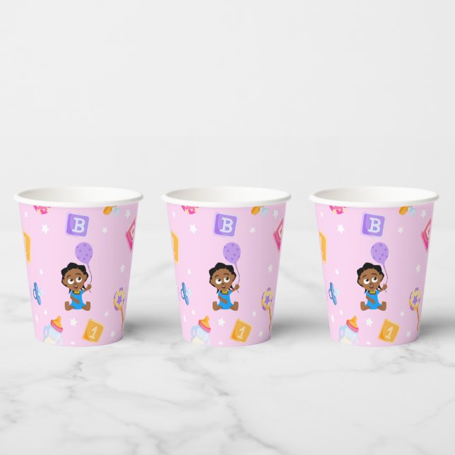 Gobelets En Papier Coupe de papier Baby shower Akili et Friends (Multi)