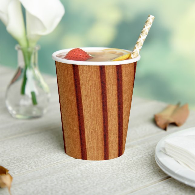 Gobelets En Papier Coupe de papier brûlé rustique orange (Insitu)