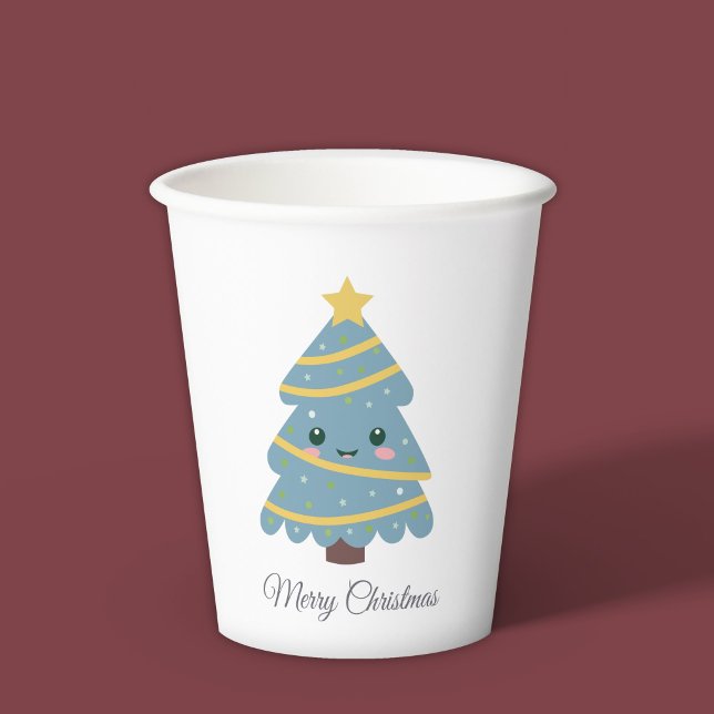 Gobelets En Papier Coupe de papier d'arbre de Noël (Cute Christmas Tree Paper Cup)