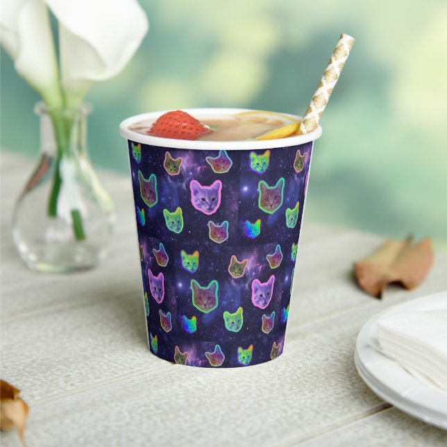 Gobelets En Papier Coupe de papier de chat Space Kitty (Insitu)