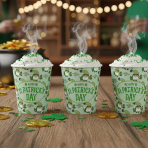Gobelets En Papier Coupe de papier de la Fête de la Saint-Patrick