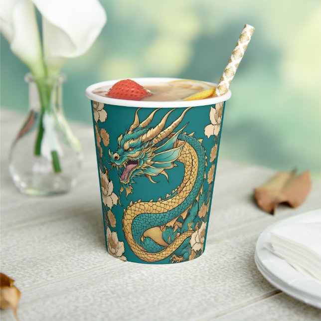 Gobelets En Papier Coupe de papier dragon (Insitu)