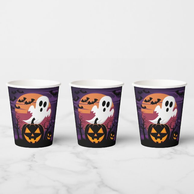 Gobelets En Papier Coupe de papier Halloween (Multi)
