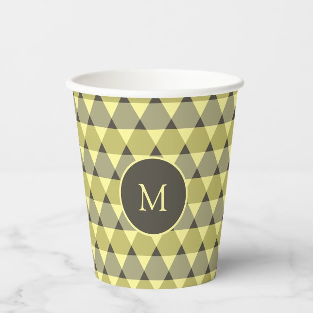 Gobelets En Papier Coupe de papier Motif Triangles (Recto)