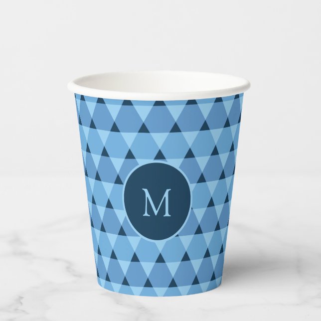 Gobelets En Papier Coupe de papier Motif Triangles (Recto)