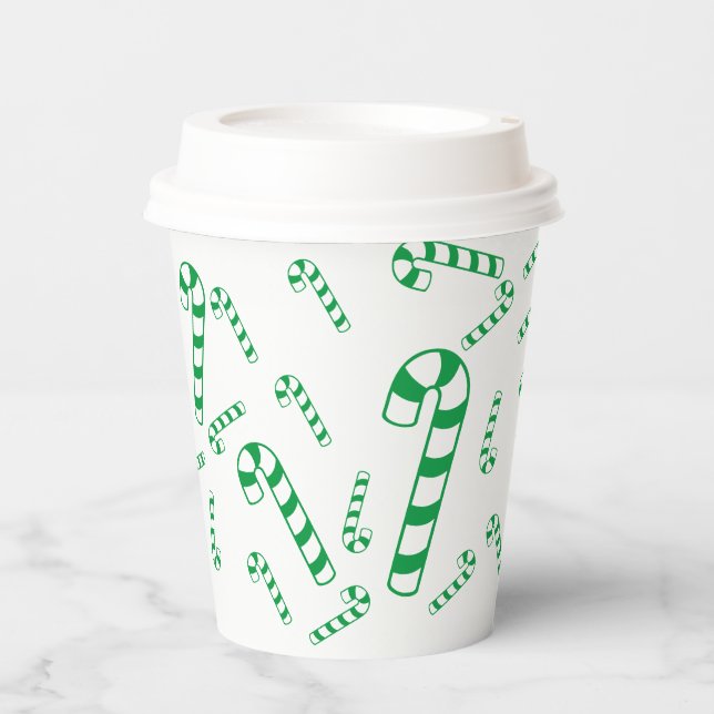 Gobelets En Papier Coupe de papier - Sucres de canne en vert (Recto)