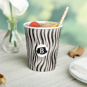 Gobelets En Papier Coupe de papier Zebra personnalisée - Parti person