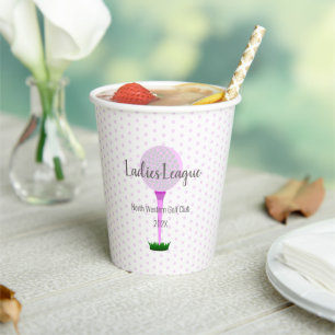 Gobelets En Papier Coupe du papier de la Ligue de Golf Dames