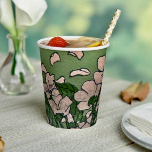 Gobelets En Papier Coupe en papier Cascade Fleur Rose