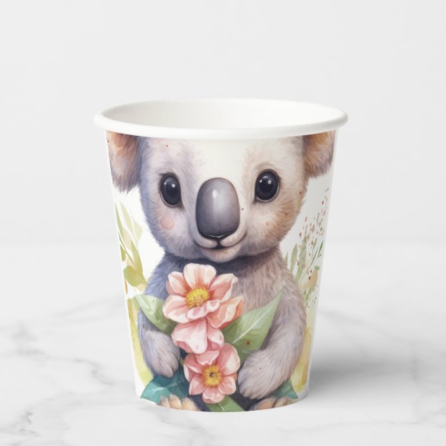 Gobelets En Papier Coupe en papier Cute Koala (Recto)