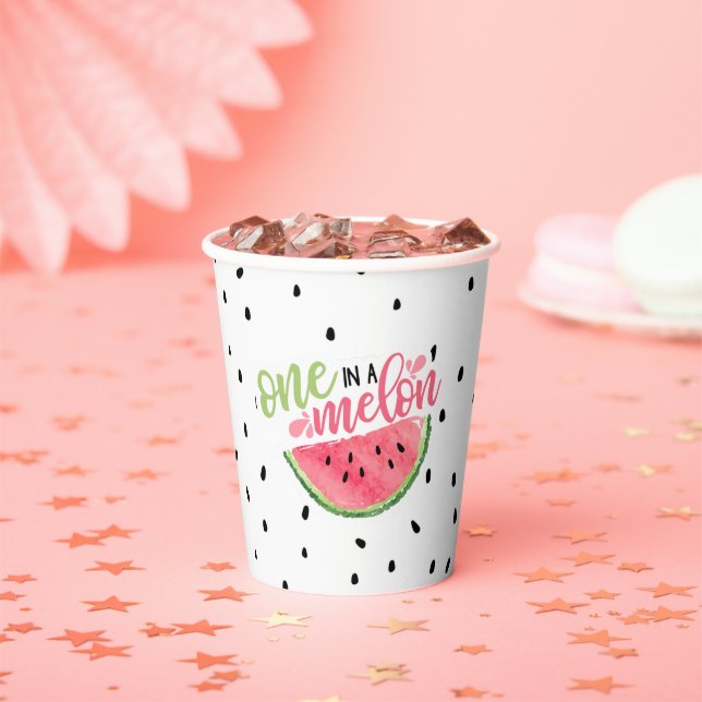 Gobelets En Papier Coupe en papier Melon - rose (Insitu)