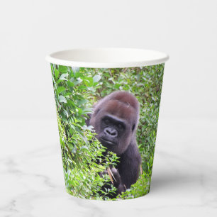 Gobelets En Papier Coupe en papier Peek-A-Boo Gorilla