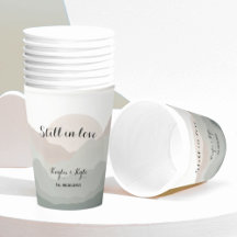 Coupe en papier personnalisable Montagne aquarelle