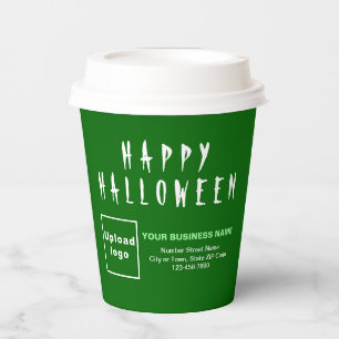 Gobelets En Papier Coupe Halloween Business Green Paper
