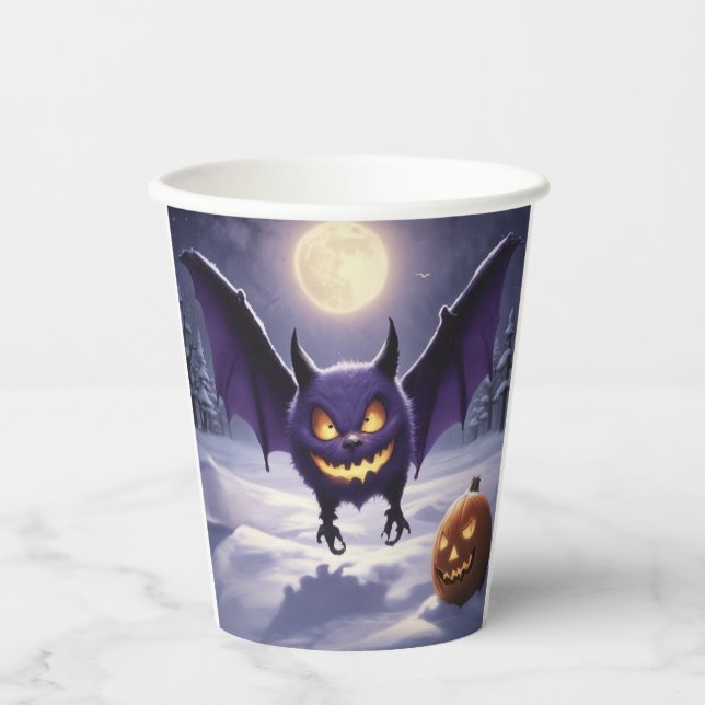 Gobelets En Papier Coupe lune de chauve-souris Jack (Recto)