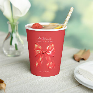Gobelets En Papier Coupe rouge à gros Fête des mariées