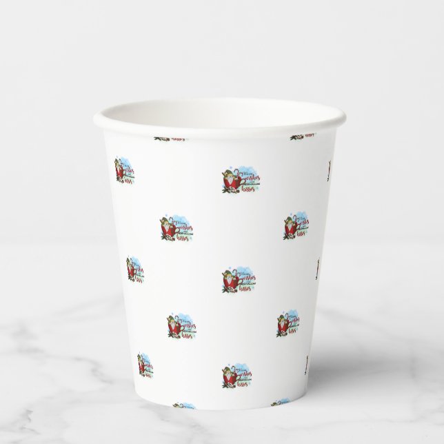 Gobelets En Papier Coupes de Noël au chocolat chaud (Recto)