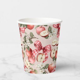 Gobelets En Papier Coupes de papier Baby shower Apple avec des vaches